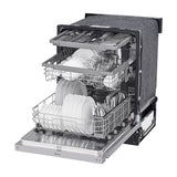 LG Lavaplatos Empotrable de 24" | Inverter Direct Drive | Digital | ThinQ | QuadWash | EasyRack Plus | Tercera Rejilla | Silencioso 48 dBA | 15 P/S | Acero Inoxidable