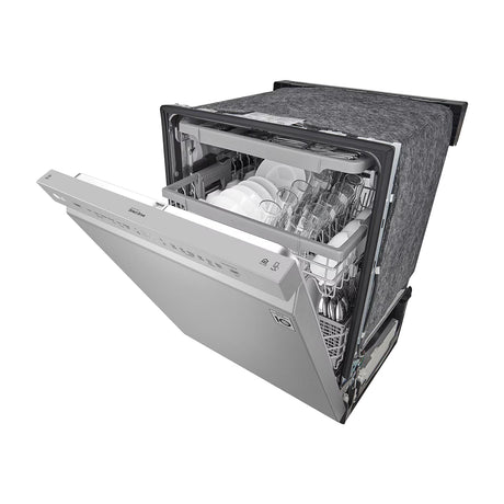 LG Lavaplatos Empotrable de 24" | Inverter Direct Drive | Digital | ThinQ | QuadWash | EasyRack Plus | Tercera Rejilla | Silencioso 48 dBA | 15 P/S | Acero Inoxidable