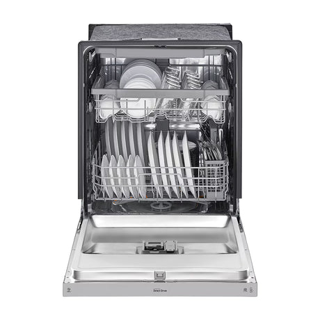 LG Lavaplatos Empotrable de 24" | Inverter Direct Drive | Digital | ThinQ | QuadWash | EasyRack Plus | Tercera Rejilla | Silencioso 48 dBA | 15 P/S | Acero Inoxidable