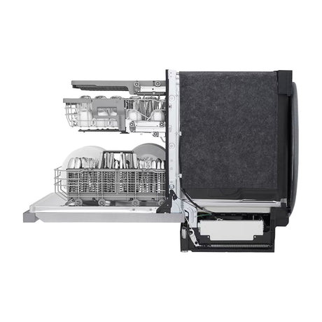LG Lavaplatos Empotrable de 24" | Inverter Direct Drive | Digital | ThinQ | QuadWash | EasyRack Plus | Tercera Rejilla | Silencioso 48 dBA | 15 P/S | Acero Inoxidable