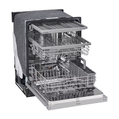 LG Lavaplatos Empotrable de 24" | Inverter Direct Drive | Digital | ThinQ | QuadWash | EasyRack Plus | Tercera Rejilla | Silencioso 48 dBA | 15 P/S | Acero Inoxidable