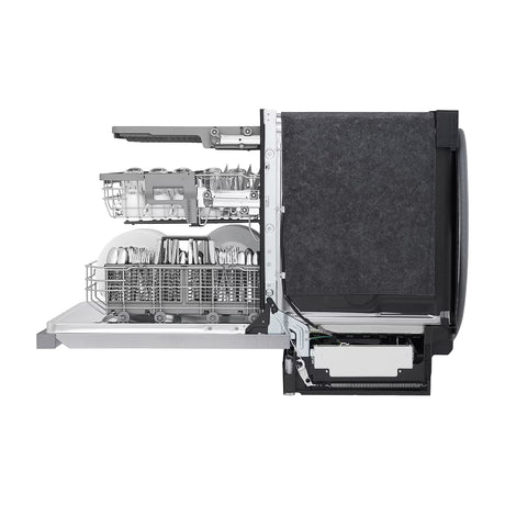LG Lavaplatos Empotrable de 24" | Inverter Direct Drive | Digital | ThinQ | QuadWash | EasyRack Plus | Tercera Rejilla | Silencioso 48 dBA | 15 P/S | Acero Inoxidable