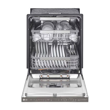 LG Lavaplatos Empotrable de 24" | Inverter Direct Drive | Digital | ThinQ | QuadWash | True Steam | Tercera Rejilla | Silencioso 44 dBA | 15 P/S | Acero Inoxidable
