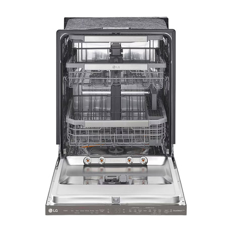 LG Lavaplatos Empotrable de 24" | Inverter Direct Drive | Digital | ThinQ | QuadWash | True Steam | Tercera Rejilla | Silencioso 44 dBA | 15 P/S | Acero Inoxidable