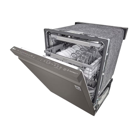 LG Lavaplatos Empotrable de 24" | Inverter Direct Drive | Digital | ThinQ | QuadWash | True Steam | Tercera Rejilla | Silencioso 44 dBA | 15 P/S | Acero Inoxidable