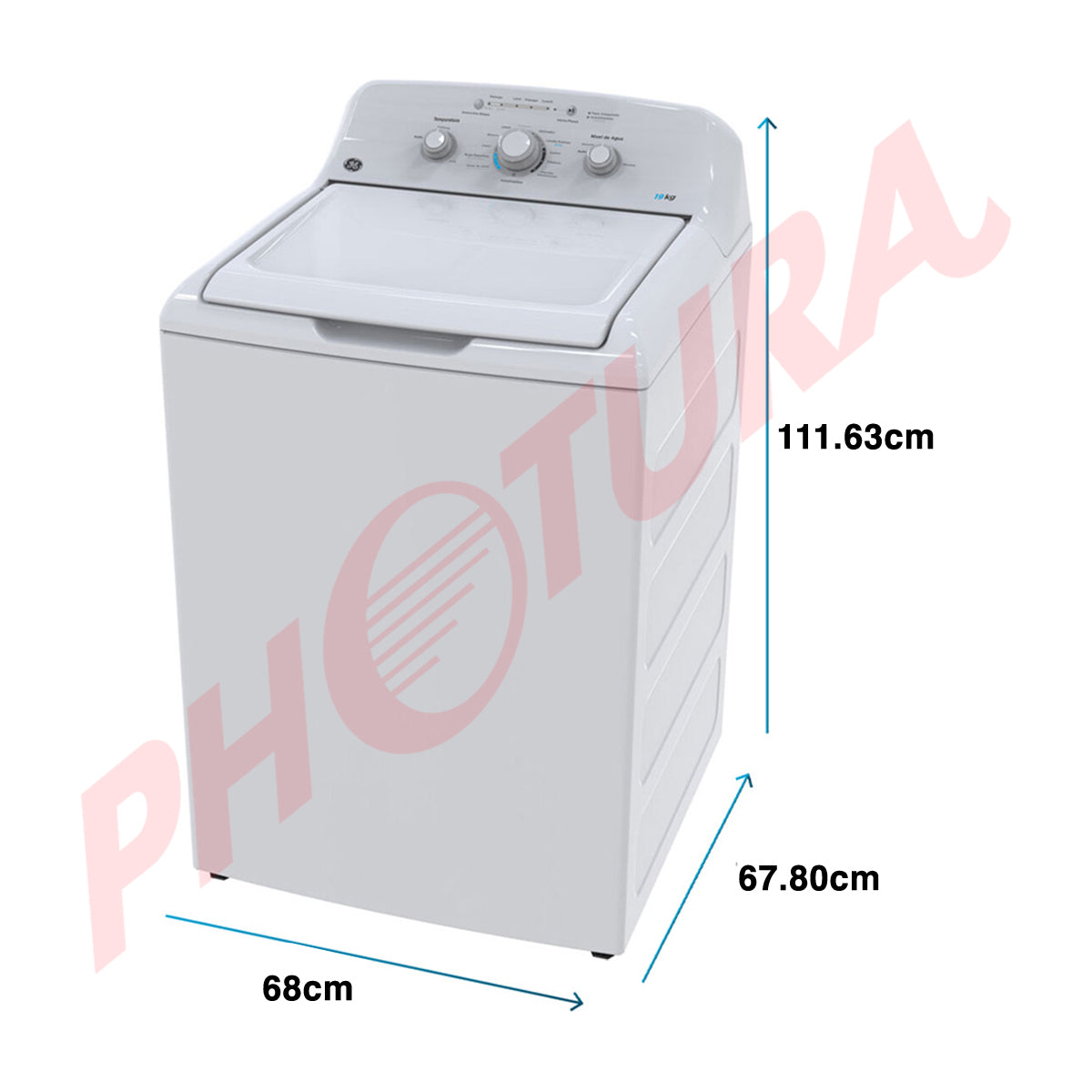 General Electric Lavadora Automática de Carga Superior | Tecnología Aqua Saver Green | Agitador | 19kg