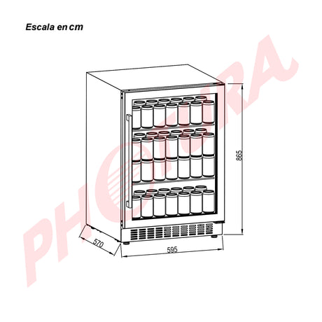 DRIJA Livenza 178-B Centro de Bebidas de 5.05p3 | Hasta 178 Latas | Control Digital | Puerta Reversible | Doble Vidrio | 3 Rejillas Removibles