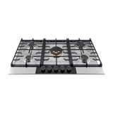 Drija Livorno 76 Professionale Estufa Empotrable a Gas de Acero Inoxidable | 5 Quemadores | 5 Válvulas de Seguridad