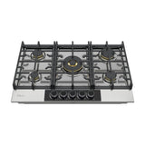 Drija Livorno 76 Professionale Estufa Empotrable a Gas de Acero Inoxidable | 5 Quemadores | 5 Válvulas de Seguridad