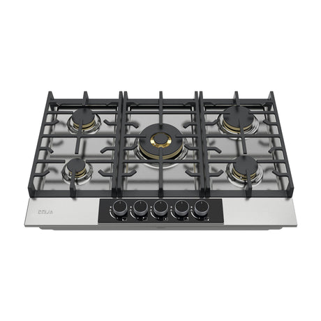 Drija Livorno 76 Professionale Estufa Empotrable a Gas de Acero Inoxidable | 5 Quemadores | 5 Válvulas de Seguridad