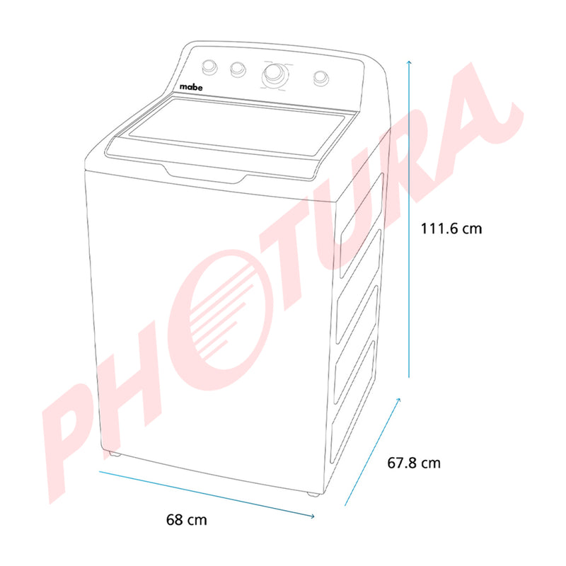 Mabe Lavadora Automática de Carga Superior | 11 Programas Automáticos | Aqua Saver Green | 22kg