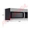 LG Microondas Extractor OTR de 1000W | One Touch | EasyClean | Energy Savings Key | Ventilador Oculto | 1.7p3 | Plateado
