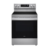 LG Estufa Eléctrica de Acero Inoxidable | 2-en-1 | Smart WiFi ThinQ | 6.3p3 | Air Fryer | Convección | Panel Digital | 30" | 4 Quemadores | Plateado