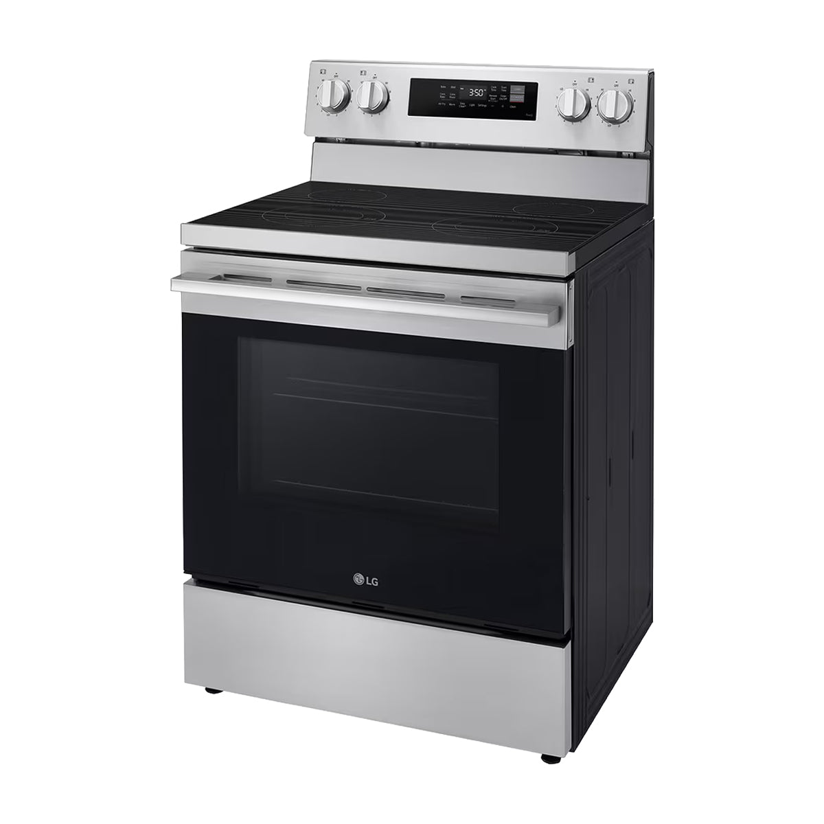 LG Estufa Eléctrica de Acero Inoxidable | 2-en-1 | Smart WiFi ThinQ | 6.3p3 | Air Fryer | Convección | Panel Digital | 30" | 4 Quemadores | Plateado