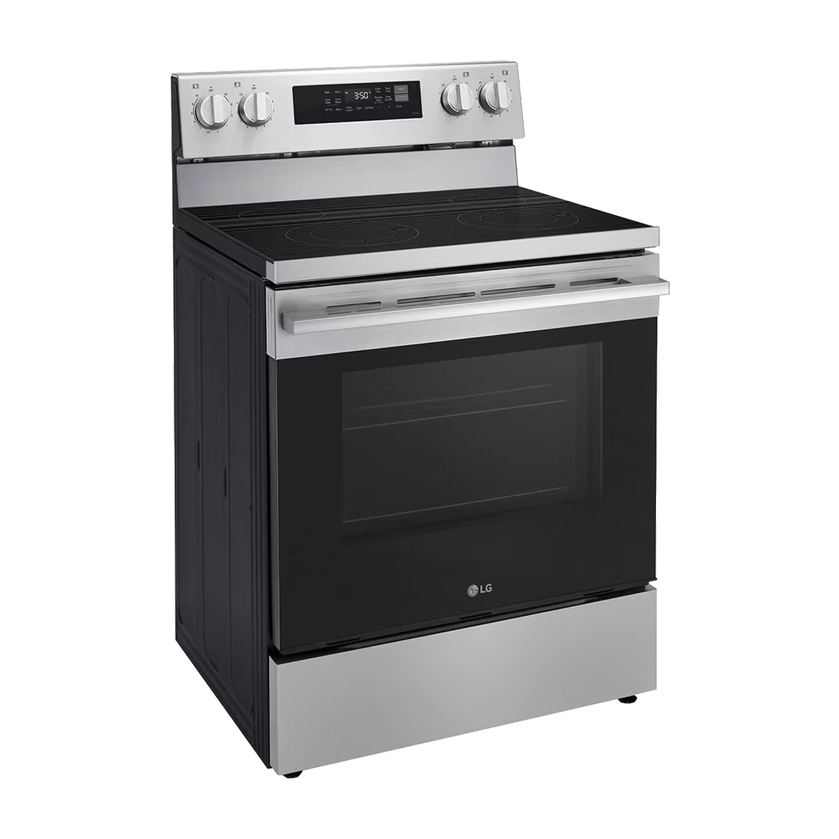 LG Estufa Eléctrica de Acero Inoxidable | 2-en-1 | Smart WiFi ThinQ | 6.3p3 | Air Fryer | Convección | Panel Digital | 30" | 4 Quemadores | Plateado