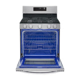 LG Estufa a Gas de Acero Inoxidable | Smart WiFi ThinQ | 5.8p3 | Easy Clean | Panel Digital | 30" | 5 Quemadores