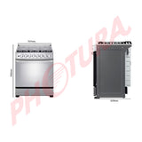 LG Estufa a Gas de Acero Inoxidable | 5.2p3 | EasyClean | Puerta de Doble Capa | Tipo Espejo | Tapa | 30" | 6 Quemadores
