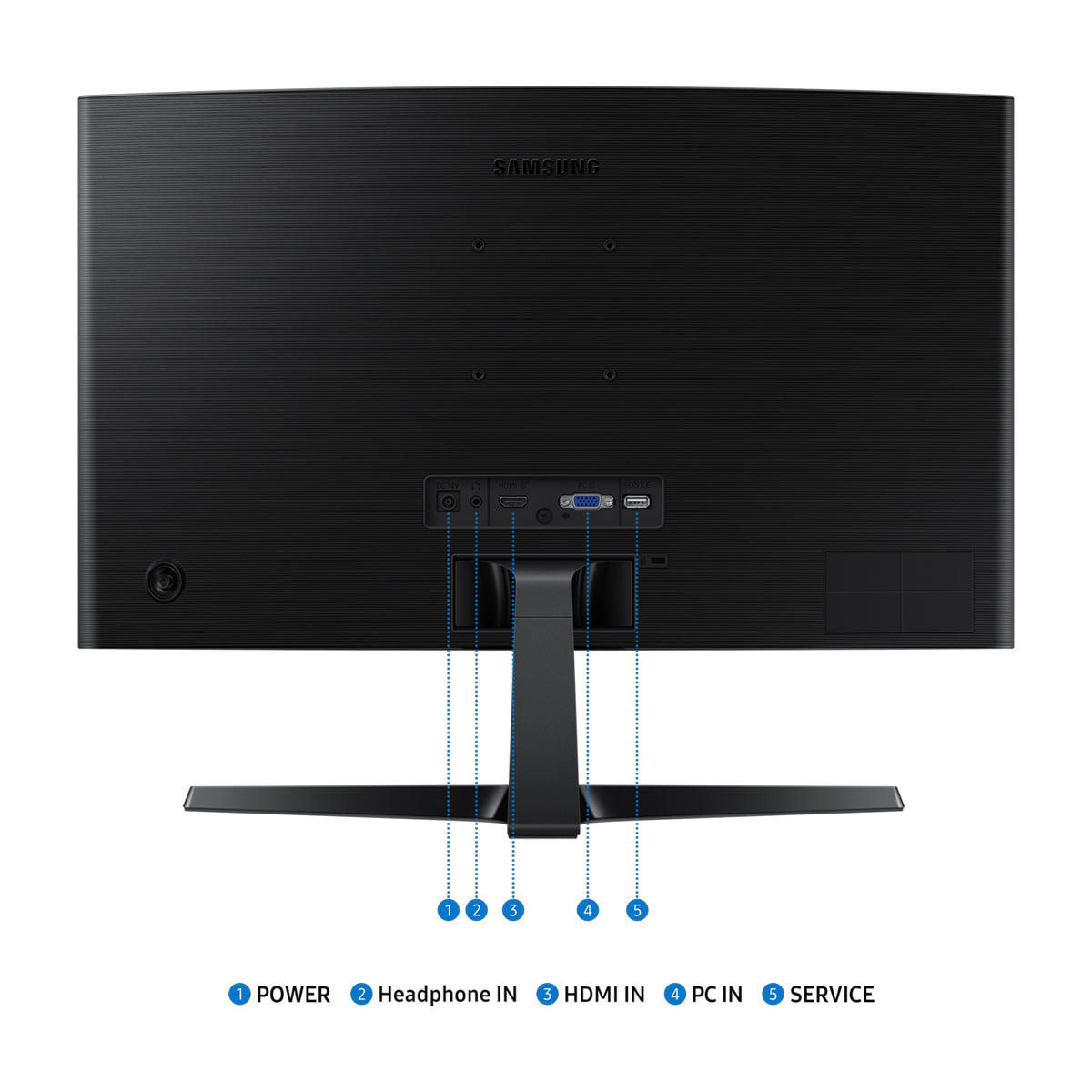 Samsung Essential S36GD Monitor Curvo VA LED Full HD de 24" | Diseño Ultra Fino | Flicker Free | Game Mode