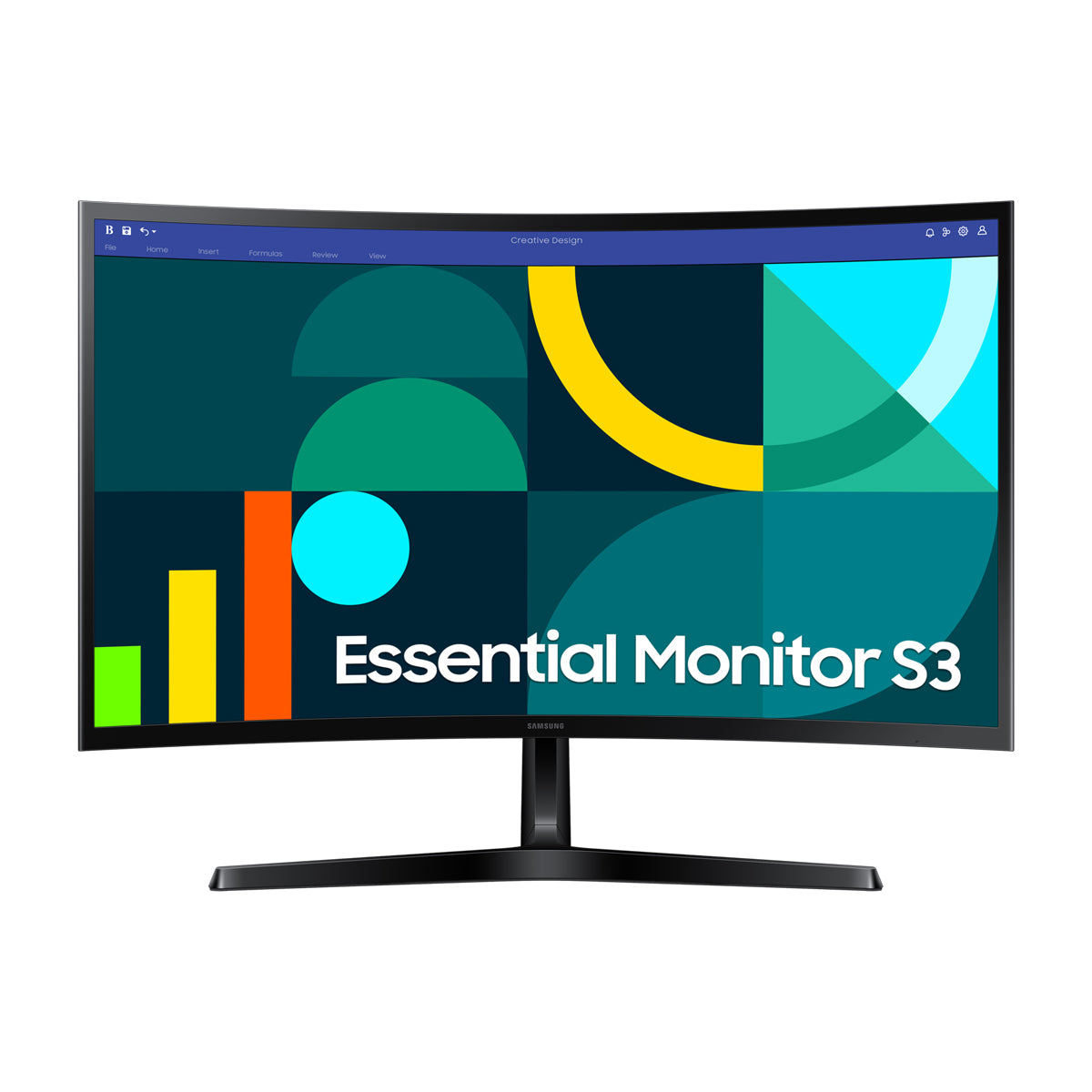 Samsung Essential S36GD Monitor Curvo VA LED Full HD de 27" | Diseño Ultra Fino | Flicker Free | Game Mode