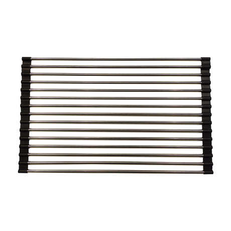 DRIJA Lucca 84 Fregador Moderno de Acero Inoxidable | Sistema Anti Reboso | Enjuagador de Vasos
