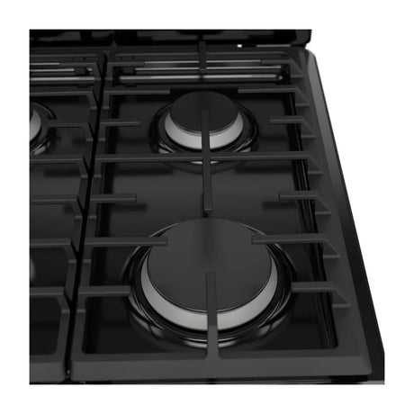 Whirlpool Estufa a Gas de Acero Inoxidable | Quemador Super | Ever Clean | Plancha | 30" | 6 Quemadores | Negro