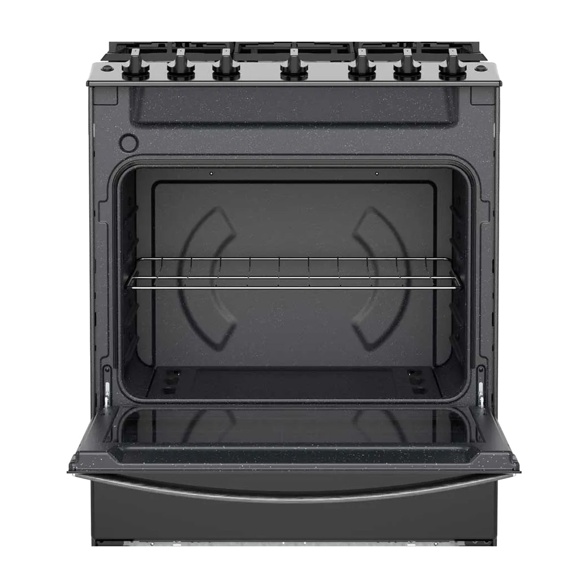 Whirlpool Estufa a Gas de Acero Inoxidable | Quemador Super | Ever Clean | Plancha | 30" | 6 Quemadores | Negro