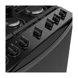 Whirlpool Estufa a Gas de Acero Inoxidable | Quemador Super | Ever Clean | Plancha | 30" | 6 Quemadores | Negro
