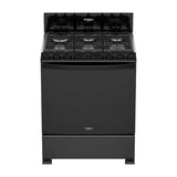 Whirlpool Estufa a Gas de Acero Inoxidable | Quemador Super | Ever Clean | Plancha | 30" | 6 Quemadores | Negro