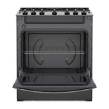 Whirlpool Estufa a Gas de Acero Inoxidable | Quemador Super | Ever Clean | Plancha | 30" | 6 Quemadores | Negro