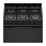 Whirlpool Estufa a Gas de Acero Inoxidable | Quemador Super | Ever Clean | Plancha | 30" | 6 Quemadores | Negro