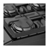 Whirlpool Estufa a Gas de Acero Inoxidable | Quemador Super | Ever Clean | Plancha | 30" | 6 Quemadores | Negro
