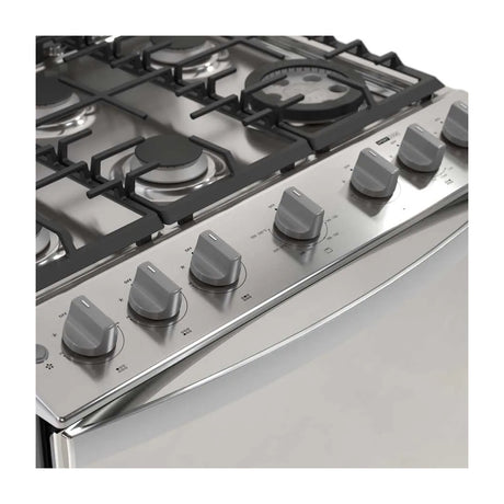 Whirlpool Estufa a Gas de Acero Inoxidable | Convección | Xpert Flamma | Xpert Air Fry | Xpert Air Bake | Tipo Espejo | 30" | 6 Quemadores