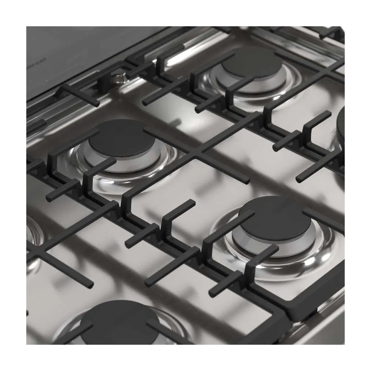 Whirlpool Estufa a Gas de Acero Inoxidable | Convección | Xpert Flamma | Xpert Air Fry | Xpert Air Bake | Tipo Espejo | 30" | 6 Quemadores
