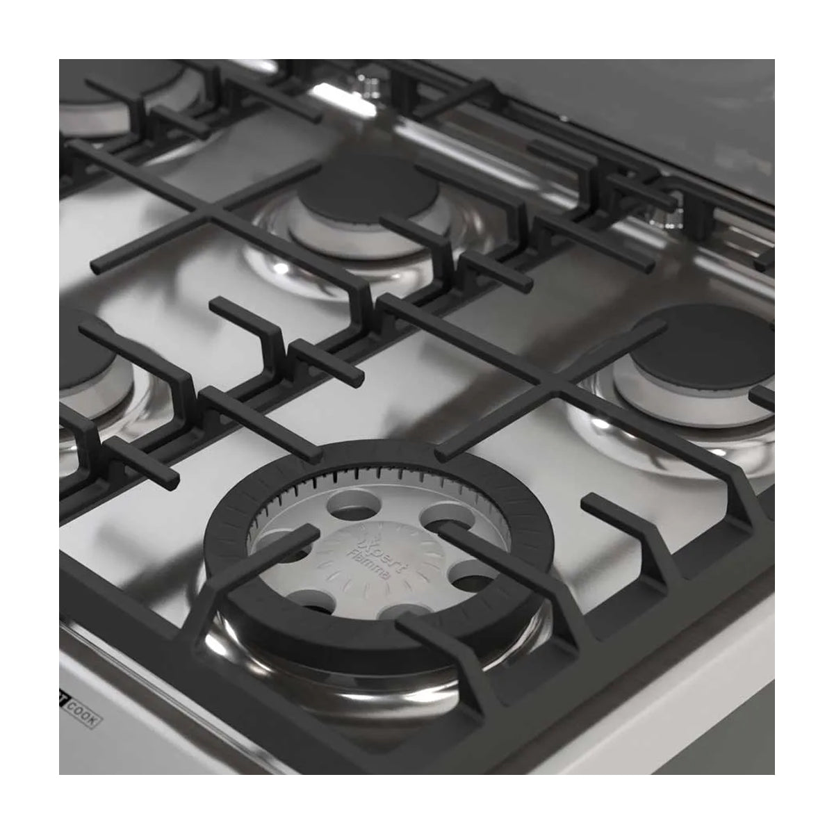 Whirlpool Estufa a Gas de Acero Inoxidable | Convección | Xpert Flamma | Xpert Air Fry | Xpert Air Bake | Tipo Espejo | 30" | 6 Quemadores