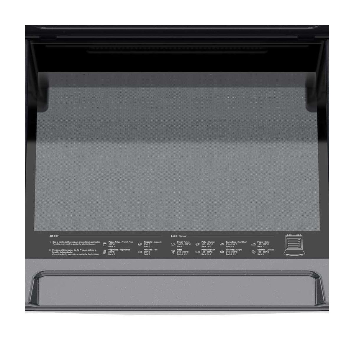 Whirlpool Estufa a Gas de Acero Inoxidable | Convección | Xpert Flamma | Xpert Air Fry | Xpert Air Bake | Tipo Espejo | 30" | 6 Quemadores