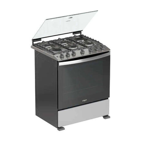 Whirlpool Estufa a Gas de Acero Inoxidable | Xpert Flamma |  Ever Clean | Tapa | Plancha | 30" | 6 Quemadores