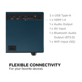 ViewSonic Proyector Smart | Google TV | FHD | 630 Lúmenes | 50" - 140" | 16:9 | WiFi | Bluetooth | Altavoces Harman Kardon