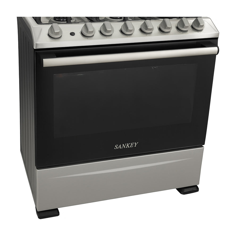 Sankey Estufa a Gas de Acero Inoxidable | Enc. Eléctrico | Tapa | 30" | 6 Quemadores