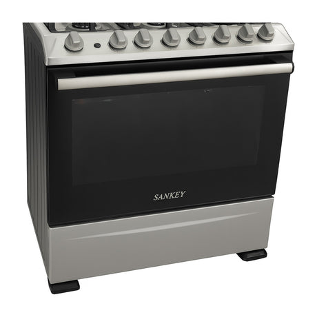 Sankey Estufa a Gas de Acero Inoxidable | Enc. Eléctrico | Tapa | 30" | 6 Quemadores