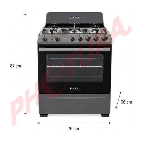 Sankey Estufa a Gas de Acero Inoxidable | Rostizador | Temporizador | 30" | 5 Quemadores