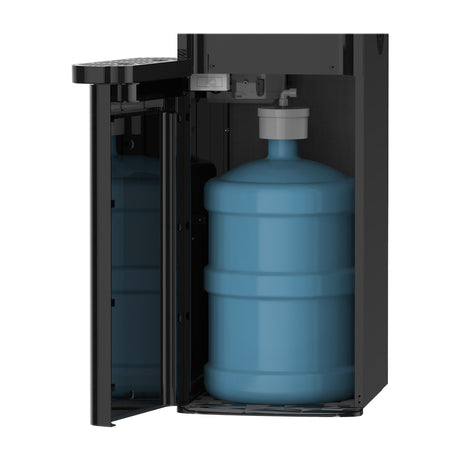 DRIJA Dispensador de Agua Fría/Caliente/Ambiente | Fabricador de hielo | Panel Táctil | Carga Inferior | Capacidad de 20L | Negro