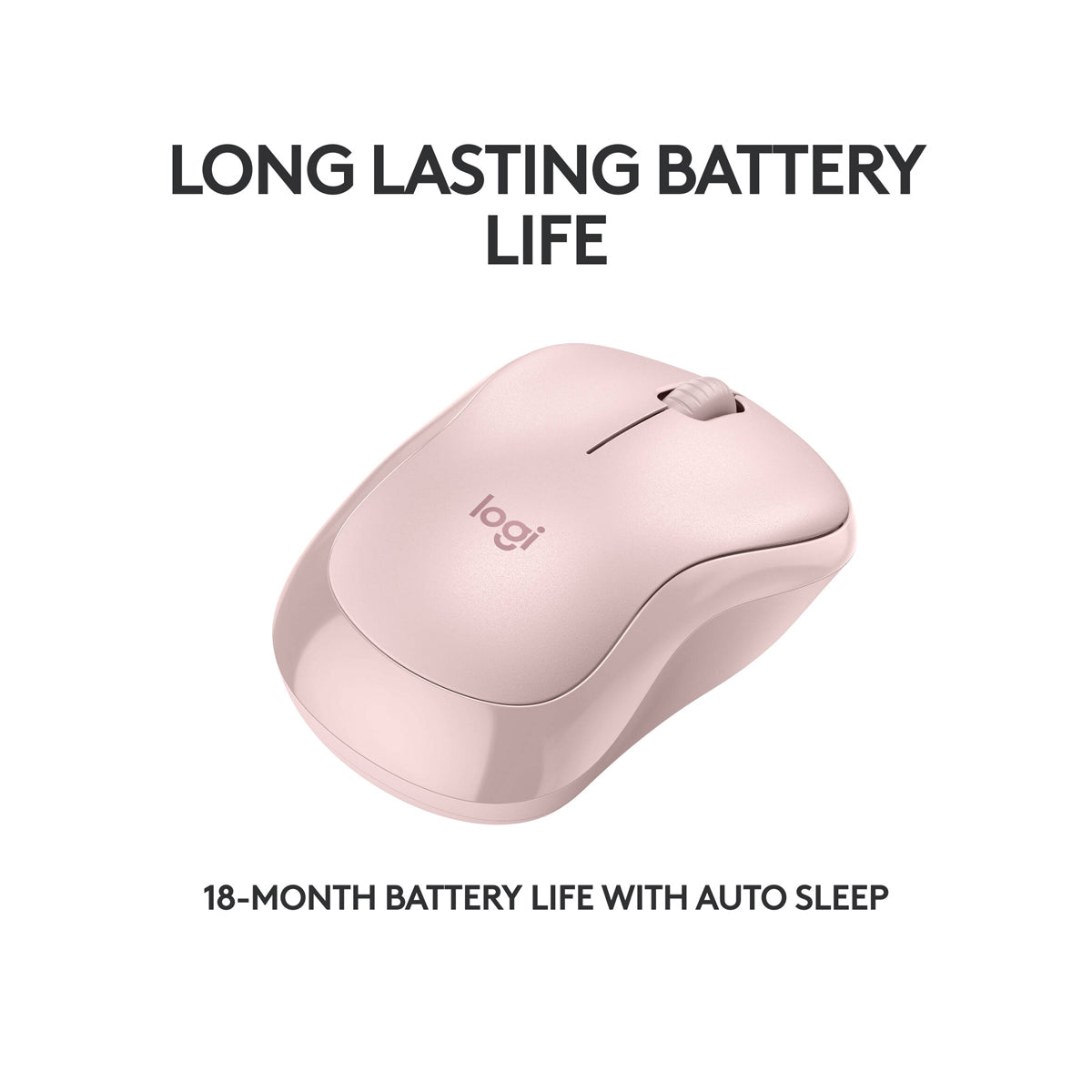 Logitech M240 Mouse Inalámbrico Silencioso | Bluetooth | Rosa