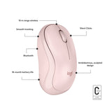 Logitech M240 Mouse Inalámbrico Silencioso | Bluetooth | Rosa