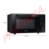 Samsung Microondas de 1000W | Convección | Grill | Sistema de Cocción con Sensor | Interior de Cerámica | SlimFry | 1.1p3 | Negro