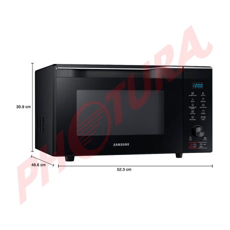 Samsung Microondas de 1000W | Convección | Grill | Sistema de Cocción con Sensor | Interior de Cerámica | SlimFry | 1.1p3 | Negro
