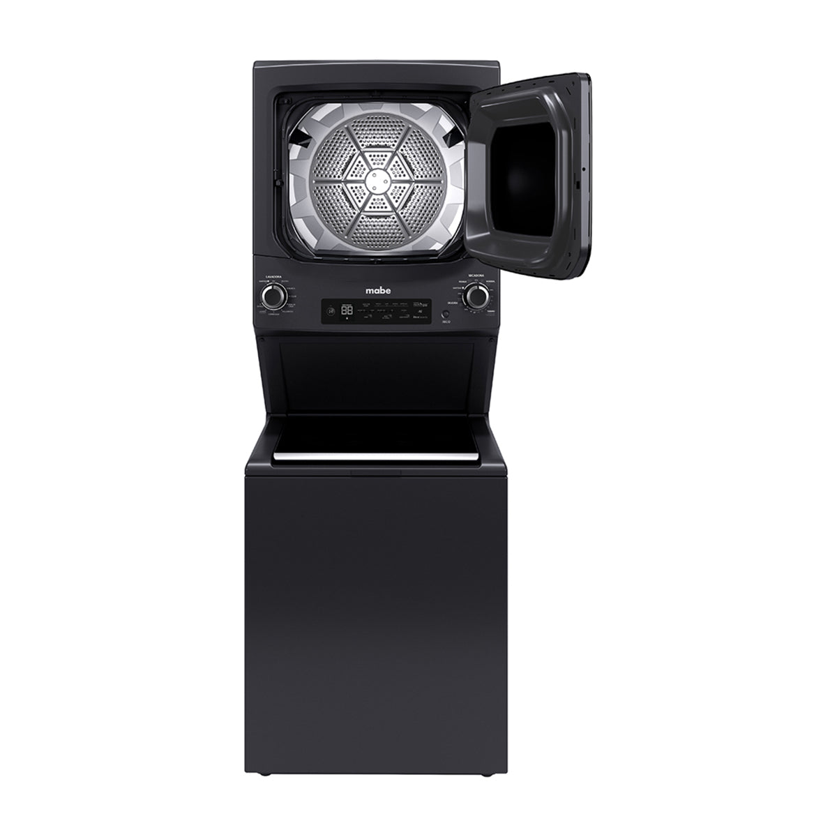 Mabe Centro de Lavado Premium Eléctrico | AI | Display Touch | Infusor Aqua Energy | Aqua Saver Green | 24kg | Gris Diamante