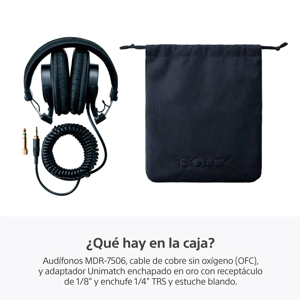 Sony MDR-7506 Audífonos On-Ear de Cable | Negro - Photura