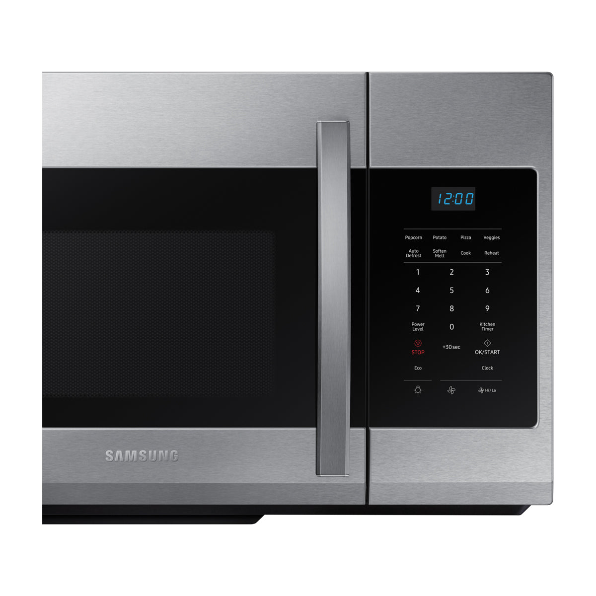 Samsung  Microondas Extractor OTR de 1000W | Auto Cook | Glass Touch Panel | Interior de Cerámica | 1.7p3 | Plateado