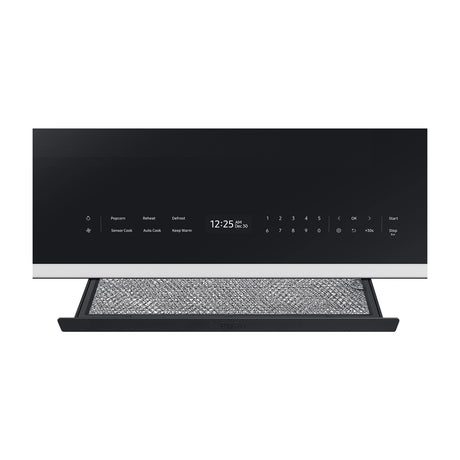 Samsung BESPOKE Microondas Extractor OTR de 1000W | Cocción con Sensor | Glass Touch Control | Interior de Cerámica | 2.1p3 | Blanco