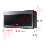 Samsung BESPOKE Microondas Extractor OTR de 1000W | Cocción con Sensor | Glass Touch Control | Interior de Cerámica | 2.1p3 | Plateado